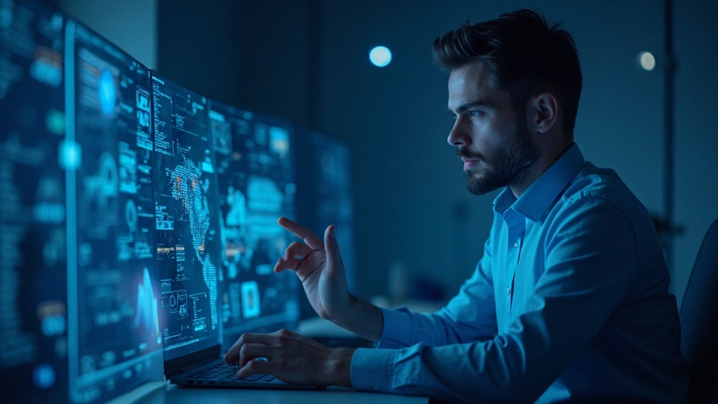 Цифровая сеть криптовалют и блокчейна с узлами данных